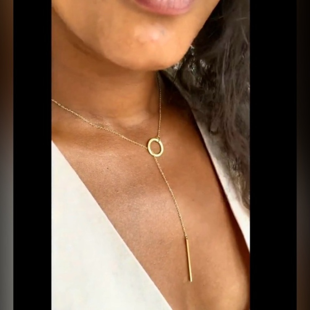 Minimalist A Walk Through Life circle Charm Necklace